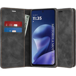 Θήκη Motorola Moto G47 / Moto G37 / Moto G37 Power Techsuit Confy Cover Πορτοφόλι - Black (5949419370456)