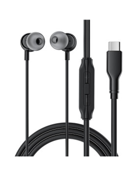 Handsfree Ακουστικά Acefast L8 Wired Earphones with Mic Ενσύρματα με Type-C - Black (6974316284949)