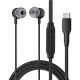 Handsfree Ακουστικά Acefast L8 Wired Earphones with Mic Ενσύρματα με Type-C - Black (6974316284949)
