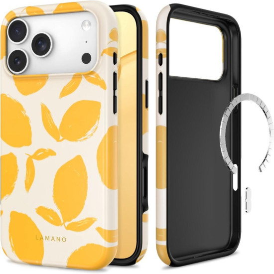 Θήκη iPhone 18 Pro / 17 Pro Tech-Protect Lamano Σκληρή με MagSafe - Lemon Haze (5906302342884)