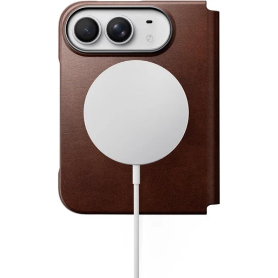 Θήκη iPhone Duo Nomad Traditional Horween Leather Folio Δερμάτινο Πορτοφόλι με MagSafe - Rustic Brown (NM017705858)