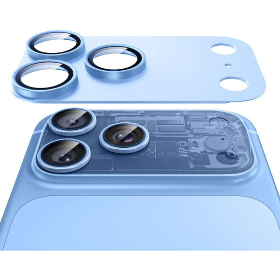 Tempered Glass iPhone 18 Pro ESR Armorite Pro Camera Lens Protector Αντιχαρακτικό Γυαλί Προστασίας για Φακό Κάμερας με Μεταλλικό Πλαίσιο - Blue (4894240306338)