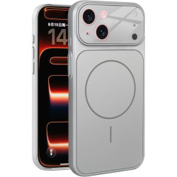 Θήκη iPhone 15 Bodycell AG Glass Σκληρή με MagSafe & Ενσωματωμένο Tempered Glass Κάμερας - Silver (5206015087165)