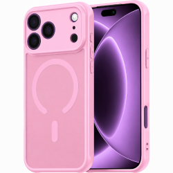 Θήκη iPhone 18 Pro / 17 Pro Techsuit HaloFrost II MagSafe Σκληρή Ημιδιάφανη με MagSafe - Pink (5949419380356)