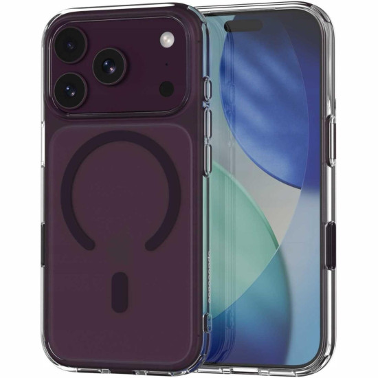 Θήκη iPhone 18 Pro / 17 Pro Spacecase Clear MagSafe Σκληρή Διάφανη με MagSafe - Dark Cherry (5905719144173)