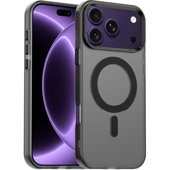 Θήκη iPhone 18 Pro / 17 Pro Techsuit CandyCase Σκληρή Ημιδιάφανη με MagSafe - Black (5949419380219)
