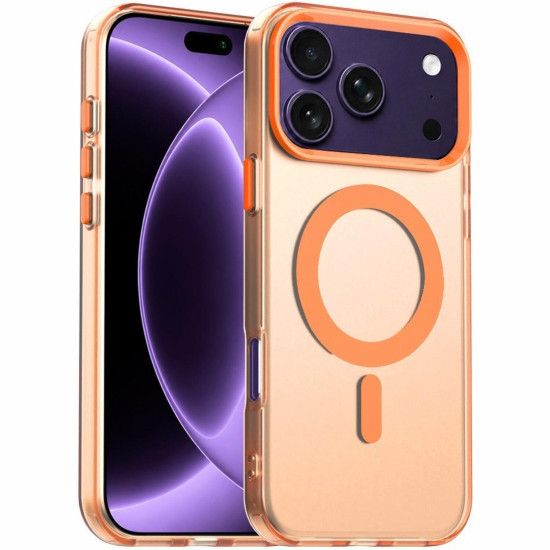 Θήκη iPhone 18 Pro / 17 Pro Techsuit CandyCase Σκληρή Ημιδιάφανη με MagSafe - Orange (5949419380165)