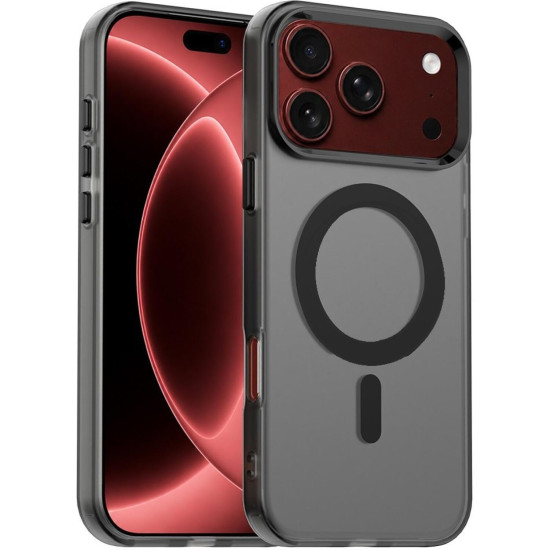 Θήκη iPhone 18 Pro Max / 17 Pro Max Techsuit CandyCase Σκληρή Ημιδιάφανη με MagSafe - Black (5949419380271)