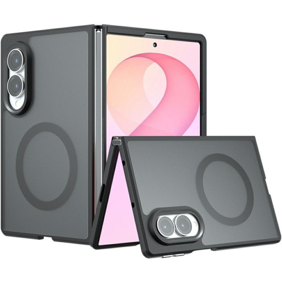 Θήκη Samsung Galaxy Z Fold8 Techsuit PureFrost Σκληρή Ημιδιάφανη με MagSafe - Frosted Black (5949419374485)