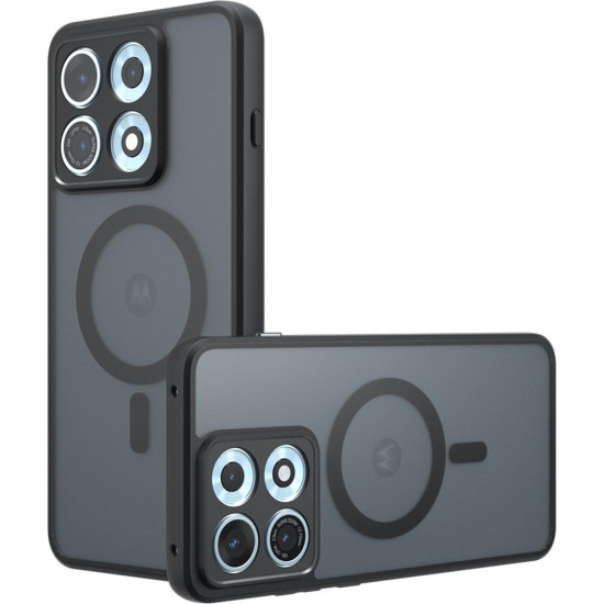 Θήκη Motorola Edge 70 Max Techsuit PureFrost Σκληρή Ημιδιάφανη με MagSafe - Frosted Black (5949419383913)