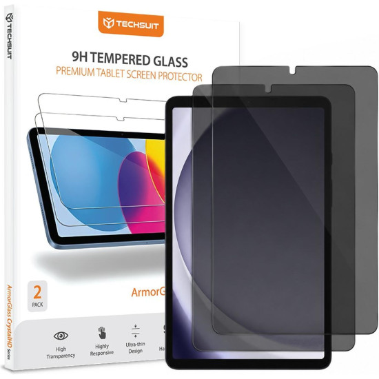 Tempered Glass Samsung Galaxy Tab A11 / A9 8.7" Techsuit ArmorGlass CrystalHD Premium Αντιχαρακτικό Γυαλί Προστασίας Απορρήτου Οθόνης 2 Τεμάχια - Privacy (5949419383098)