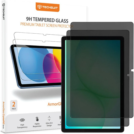 Tempered Glass Samsung Galaxy Tab A11 Plus / A9 Plus 11" Techsuit ArmorGlass CrystalHD Premium Αντιχαρακτικό Γυαλί Προστασίας Απορρήτου Οθόνης 2 Τεμάχια - Privacy (5949419383104)