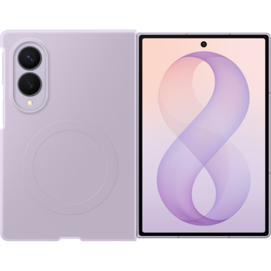 Θήκη Samsung Galaxy Z Fold8 Official Samsung Silicone Magnet Case Σιλικόνης με 2 x Aντιανακλαστικές Μεμβράνες Προστασίας Οθόνης - Violet (EF-EF971CVEGWW)