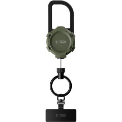 Λουράκι Ασφαλείας Κινητού Tech-Protect ATH03 UrbanLoop Anti Theft Holder Μεταλλικό Αντικλεπτικό με Μπρελόκ - Military Green (5906302342624)