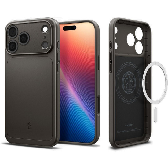 Θήκη iPhone 18 Pro Max / 17 Pro Max Spigen Thin Fit MagFit Ανθεκτική Σκληρή με MagSafe - Gunmetal (ACS12107)