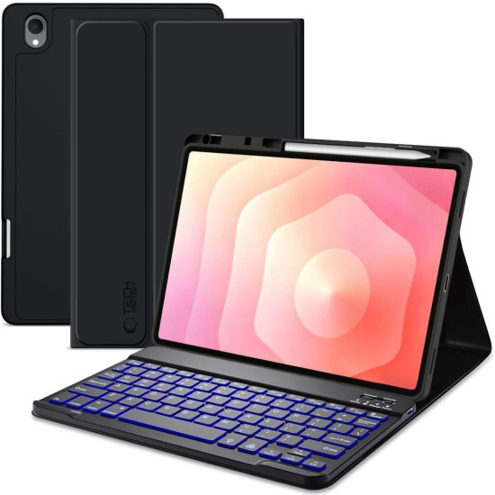 Θήκη Samsung Galaxy Tab S12 Plus 12.6" X840 / X846B Tech-Protect SC Pen & Keyboard με Υποδοχή για Γραφίδα & Πληκτρολόγιο Bluetooth - Black (5906302342877)