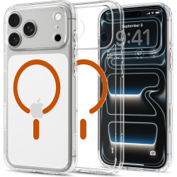 Θήκη iPhone 18 Pro Max / 17 Pro Max Spigen Ultra Hybrid MagFit Ανθεκτική Σκληρή με MagSafe - Clear / Orange (ACS12122)