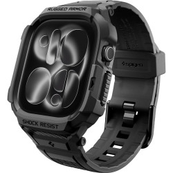 Θήκη Apple Watch 12 42mm Spigen Rugged Armor Pro Unibody Σιλικόνης - Matte Black (ACS11883)