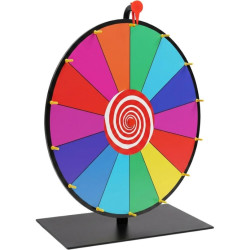 Τροχός Κλήρωσης Relaxdays 60 cm Prize Wheel με Βάση για Διαγωνισμούς & Giveaways 70 x 60 x 22 cm - Multicoloured (10053607_1487)