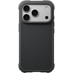 Θήκη iPhone 18 Pro / 17 Pro Pitaka Cairn Case Aramid Fiber Body Ανθεκτική με MagSafe 2mm 600D - Classic Black / Grey / Twill-01 (KI1801CP2)