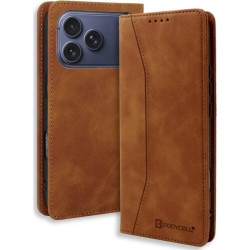 Θήκη iPhone 18 Pro / 17 Pro Bodycell Book Case Πορτοφόλι - Brown (5206015087974)