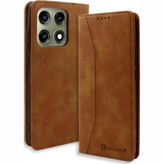 Θήκη Motorola Edge 70 Pro / Edge 70 Pro Plus Bodycell Book Case Πορτοφόλι - Brown (5206015088063)