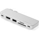 Αντάπτορας Satechi USB-C Snap Hub Dual Type-C (male) σε 1 x Type-C 45W / 1 x Type-C 3.2 5Gbps / 1 x USB-A 3.2 5Gbps / 1 x SD & Micro SD / 1 x HDMI 4K - Silver (ST-HUSNS)