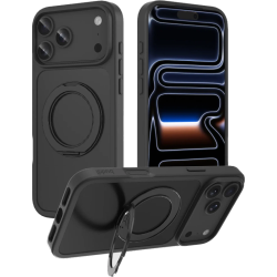 Θήκη iPhone 18 Pro Max / 17 Pro Max Buddi Frost Σκληρή Ημιδιάφανη με MagSafe & KickStand - Matte Black (8719246616990)