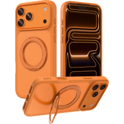 Θήκη iPhone 18 Pro / 17 Pro Buddi Frost Σκληρή Ημιδιάφανη με MagSafe & KickStand - Matte Orange (8719246616969)