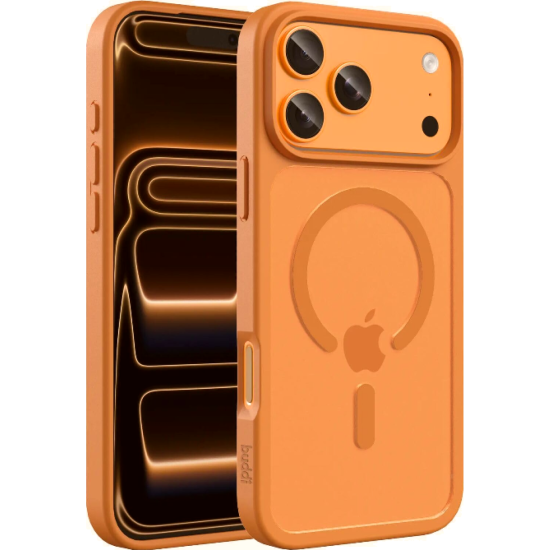 Θήκη iPhone 18 Pro / 17 Pro Buddi Frost Σκληρή Ημιδιάφανη με MagSafe - Matte Orange (8719246616099)