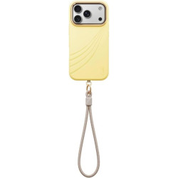 Θήκη iPhone 18 Pro / 17 Pro Uniq Coehl Serina MagClick Σιλικόνης με MagSafe & Λουράκι Χειρός - Butter Yellow (UNIQ-IP6.3P(2026)-SERMBYEL)
