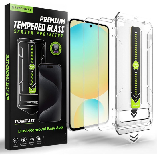 Tempered Glass Samsung Galaxy S24 FE / A56 Techsuit TitanGlass CrystalHD Αντιχαρακτικό Γυαλί Προστασίας Οθόνης 2 Τεμάχια - Clear (5949419382374)