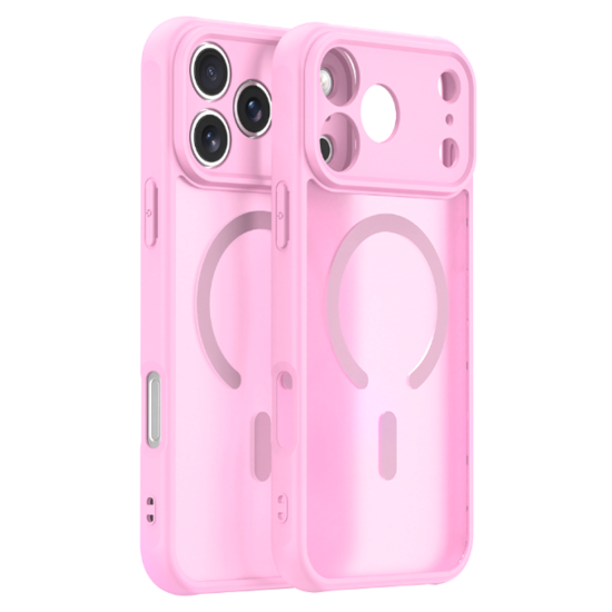 Θήκη iPhone 17 Pro Techsuit HaloFrost II MagSafe Σκληρή Ημιδιάφανη με MagSafe - Pink (5949419325821)