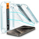 Tempered Glass iPhone 15 Pro Spigen GLAS.tR EZ Fit Αντιχαρακτικό Γυαλί Προστασίας Οθόνης 2 Τεμάχια - Clear (AGL06892)