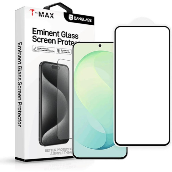 Tempered Glass Samsung Galaxy S26 FE T-Max Premium Full Glue Αντιχαρακτικό Γυαλί Προστασίας Οθόνης - Black (5206015088339)