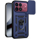 Θήκη Xiaomi Poco F9 Ultra Techsuit CamShield Ανθεκτική με Κάλυμμα για την Κάμερα & Μεταλλικό Ring Holder - Blue (5949419385511)