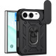 Θήκη iPhone Duo Techsuit CamShield Ανθεκτική με Κάλυμμα για την Κάμερα & Μεταλλικό Ring Holder - Black (5949419389205)
