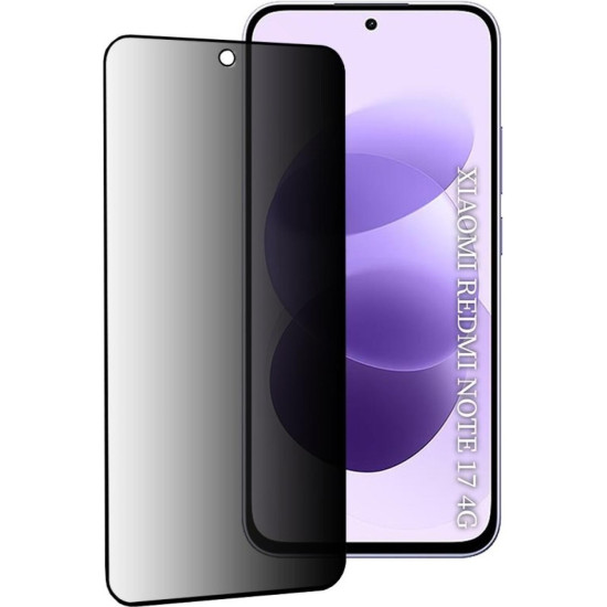 Tempered Glass Xiaomi Redmi Note 17 Techsuit 111D Privacy Full Glue Full Face Αντιχαρακτικό Γυαλί Προστασίας Απορρήτου Οθόνης - Black (5949419386556)