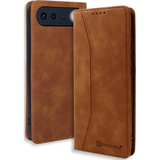 Θήκη Realme 16 Bodycell Book Case Πορτοφόλι - Brown (5206015086960)