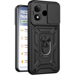 Θήκη Xiaomi Redmi Note 17 Bodycell Armor Slide Ανθεκτική με Κάλυμμα για την Κάμερα & Μεταλλικό Ring Holder - Black (5206015087783)