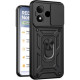 Θήκη Xiaomi Redmi Note 17 Bodycell Armor Slide Ανθεκτική με Κάλυμμα για την Κάμερα & Μεταλλικό Ring Holder - Black (5206015087783)