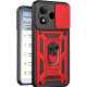 Θήκη Xiaomi Redmi Note 17 Bodycell Armor Slide Ανθεκτική με Κάλυμμα για την Κάμερα & Μεταλλικό Ring Holder - Red (5206015087790)