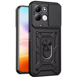 Θήκη Xiaomi Redmi 17 Bodycell Armor Slide Ανθεκτική με Κάλυμμα για την Κάμερα & Μεταλλικό Ring Holder - Black (5206015087905)