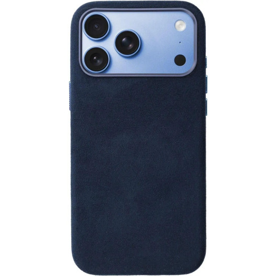 Θήκη iPhone 18 Pro Rosso Avanti Back Cover από Premium Alcantara με MagSafe - Blue (8719246621529)
