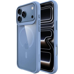 Θήκη iPhone 18 Pro Buddi Hybrid Σκληρή Διάφανη με MagSafe - Matched Blue (8719246607455)