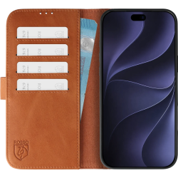 Θήκη iPhone 18 Pro Max / 17 Pro Max Rosso Deluxe Δερμάτινο Πορτοφόλι - Brown (8719246608919)