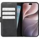 Θήκη iPhone 18 Pro / 17 Pro Rosso Deluxe Δερμάτινο Πορτοφόλι - Black (8719246608889)