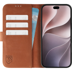 Θήκη iPhone 18 Pro / 17 Pro Rosso Deluxe Δερμάτινο Πορτοφόλι - Brown (8719246608896)