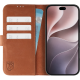 Θήκη iPhone 18 Pro / 17 Pro Rosso Deluxe Δερμάτινο Πορτοφόλι - Brown (8719246608896)