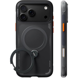 Θήκη iPhone 18 Pro Max / 17 Pro Max Torras Ostand Q3 Air Ημιδιάφανη Ανθεκτική με MagSafe & KickStand - Black (6942765592489)